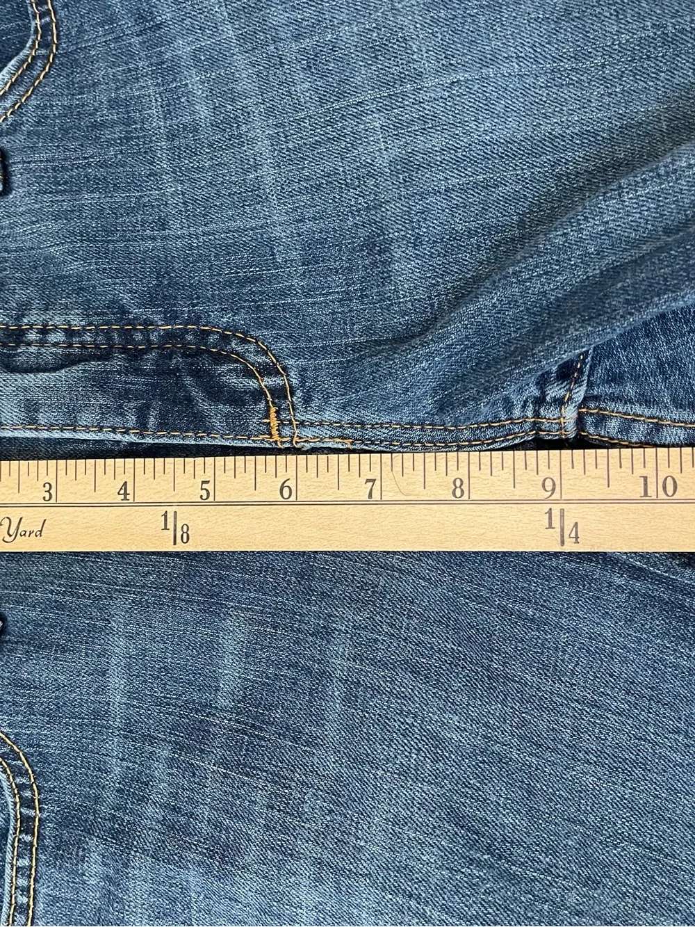 Wrangler Q Baby Ultimate Riding Jeans Medium Wash Embroidered W Sz 7/8x34